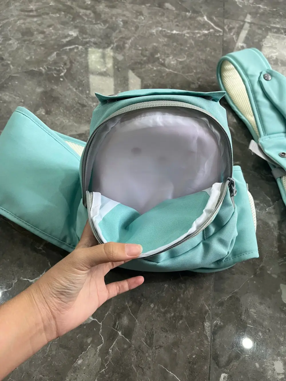 Địu Hipseat Mama’s Choice màu ngọc lam (no box) 4-36M tối đa 15kg - Ảnh 5