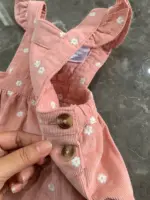 Đầm yếm dài tay bé gái 2 món kèm nơ Nicole Miller (size 6-9m) - Ảnh 2