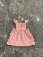 Đầm yếm dài tay bé gái 2 món kèm nơ Nicole Miller (size 6-9m) - Ảnh 5