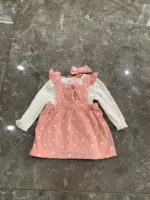 Đầm yếm dài tay bé gái 2 món kèm nơ Nicole Miller (size 6-9m) - Ảnh 6