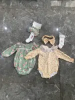Set 2 bộ bodysuit dài tay hoa nhí vintage Chikpea Organic (size 6-9m) - Ảnh 9