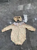 Set 2 bộ bodysuit dài tay hoa nhí vintage Chikpea Organic (size 6-9m) - Ảnh 11