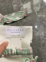 Set 2 bộ bodysuit dài tay hoa nhí vintage Chikpea Organic (size 6-9m) - Ảnh 5