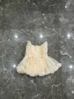 Đầm body phối lưới màu kem Little bill (size 0-3m) - Ảnh 13