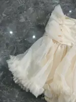 Đầm body phối lưới màu kem Little bill (size 0-3m) - Ảnh 16