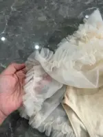 Đầm body phối lưới màu kem Little bill (size 0-3m) - Ảnh 2