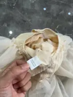 Đầm body phối lưới màu kem Little bill (size 0-3m) - Ảnh 5