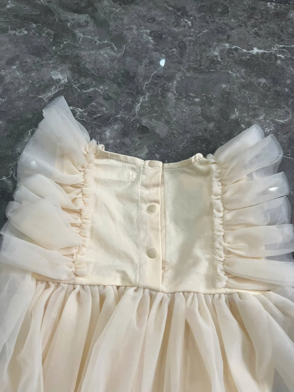 Đầm body phối lưới màu kem Little bill (size 0-3m) - Ảnh 6