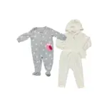 Set 2 bộ quần áo dài bông & sleepsuit bông Carter's (size 9/12m)