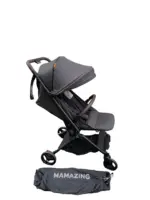 Xe đẩy Mamazing khung carbon siêu nhẹ gọn, màu đen xám (kèm túi vải đựng)