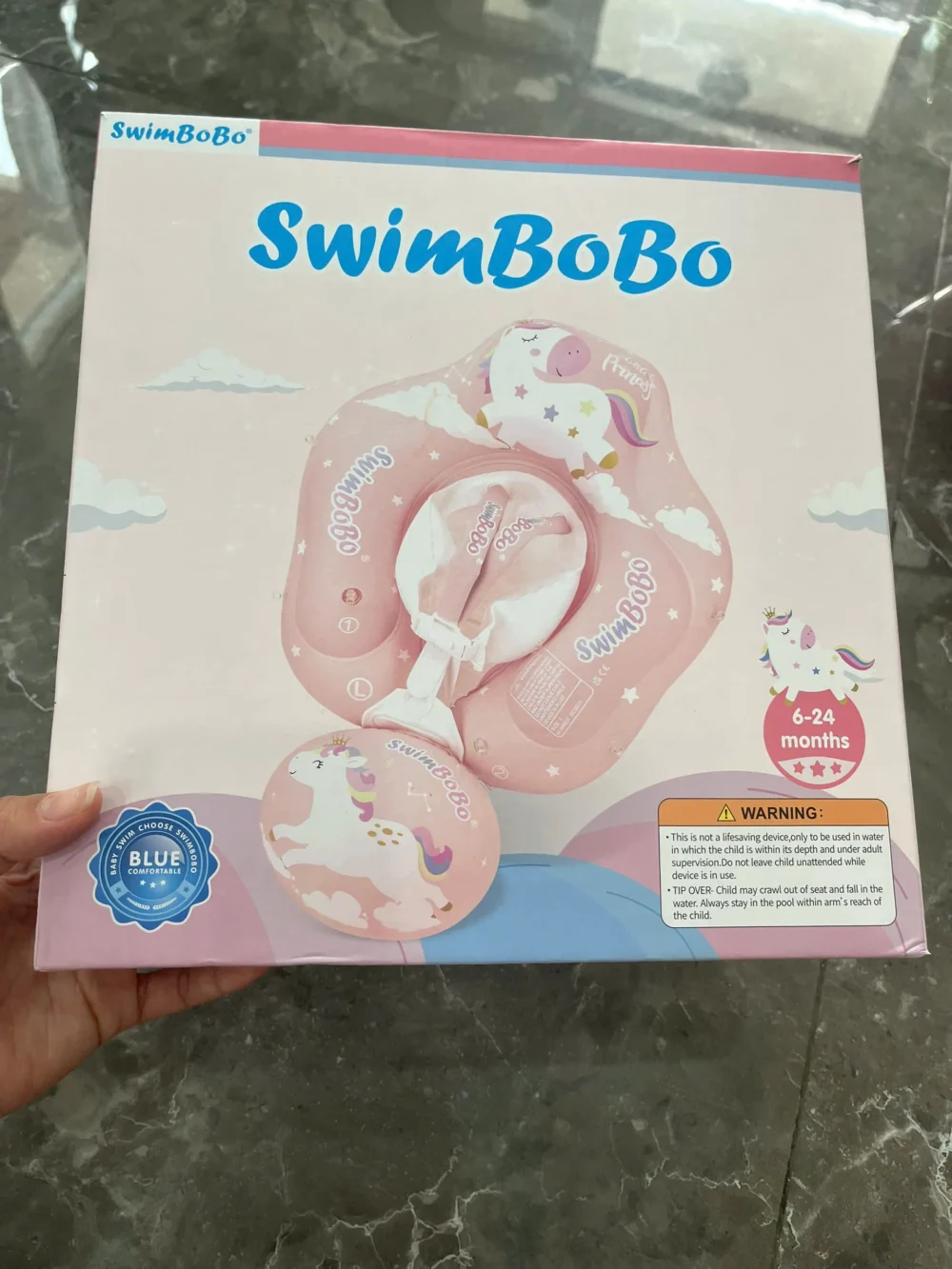 Phao bơi chống lật cho bé Swimbobo có túi khí và mái che ( full box) swimbobo - Ảnh 10