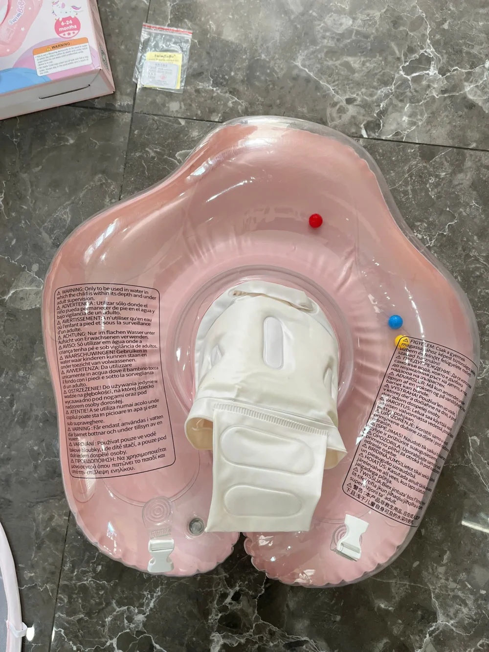 Phao bơi chống lật cho bé Swimbobo có túi khí và mái che ( full box) swimbobo - Ảnh 11