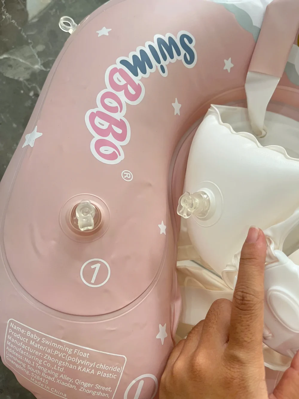 Phao bơi chống lật cho bé Swimbobo có túi khí và mái che ( full box) swimbobo - Ảnh 13