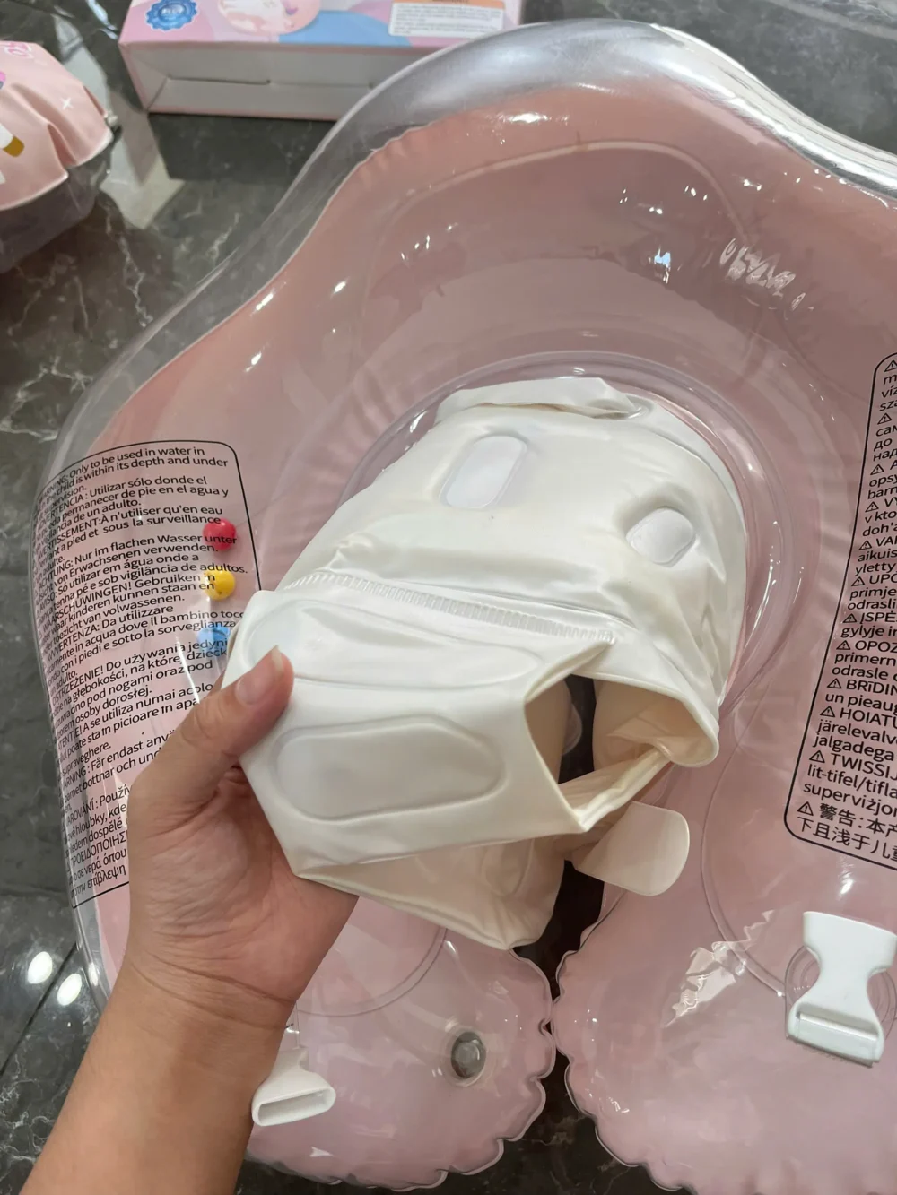 Phao bơi chống lật cho bé Swimbobo có túi khí và mái che ( full box) swimbobo - Ảnh 14