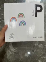 Ghế bơi tập ngồi hoạ tiết cầu vòng cho bé (full box) P playing - Ảnh 6
