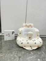 Ghế bơi tập ngồi hoạ tiết cầu vòng cho bé (full box) P playing - Ảnh 7