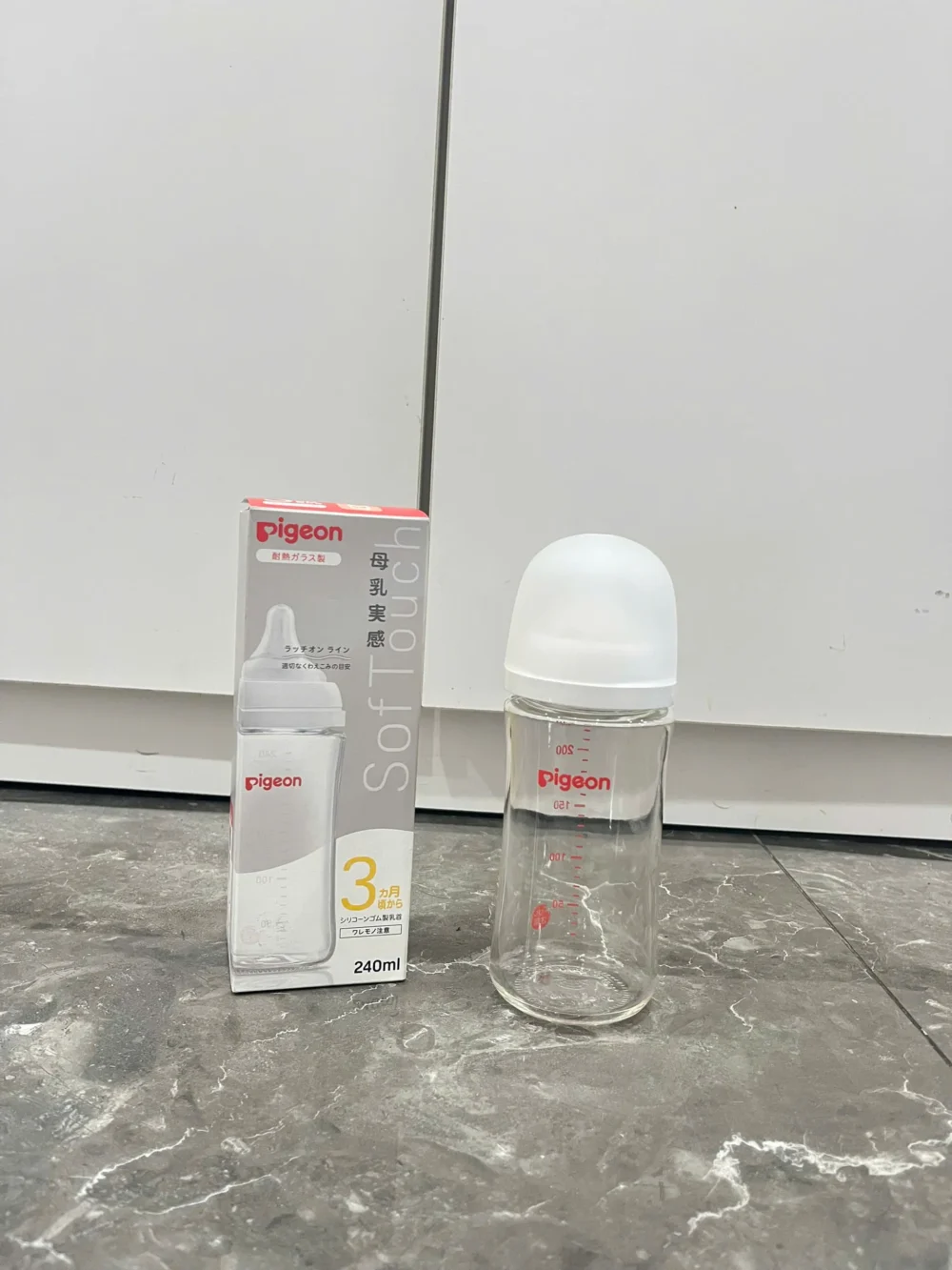 Bình sữa thủy tinh cổ rộng Pigeon PPSU 240ml kèm núm ti (full box) Pigeon - Ảnh 6