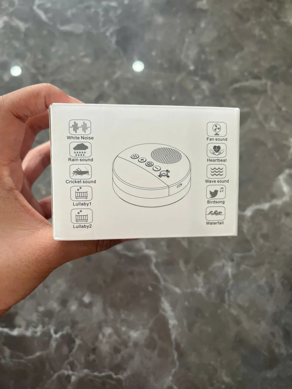 Máy tạo tiếng ồn trắng Q8 20 âm thanh nghe thư giãn thoải mái giúp bé ngủ ngon sâu giấc (full box) no brand - Ảnh 7