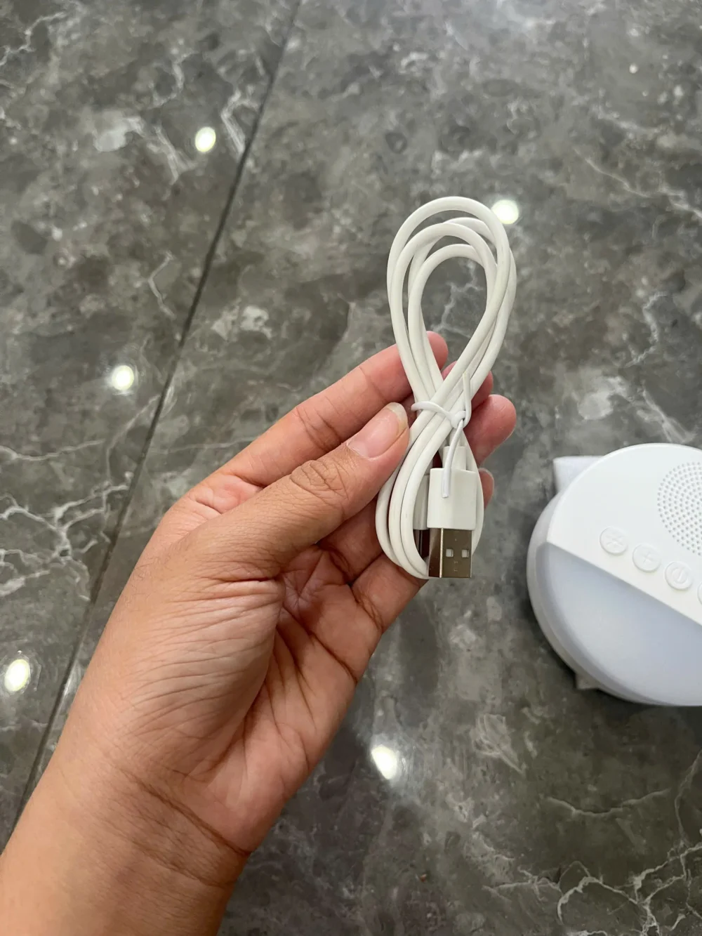 Máy tạo tiếng ồn trắng Q8 20 âm thanh nghe thư giãn thoải mái giúp bé ngủ ngon sâu giấc (full box) no brand - Ảnh 8