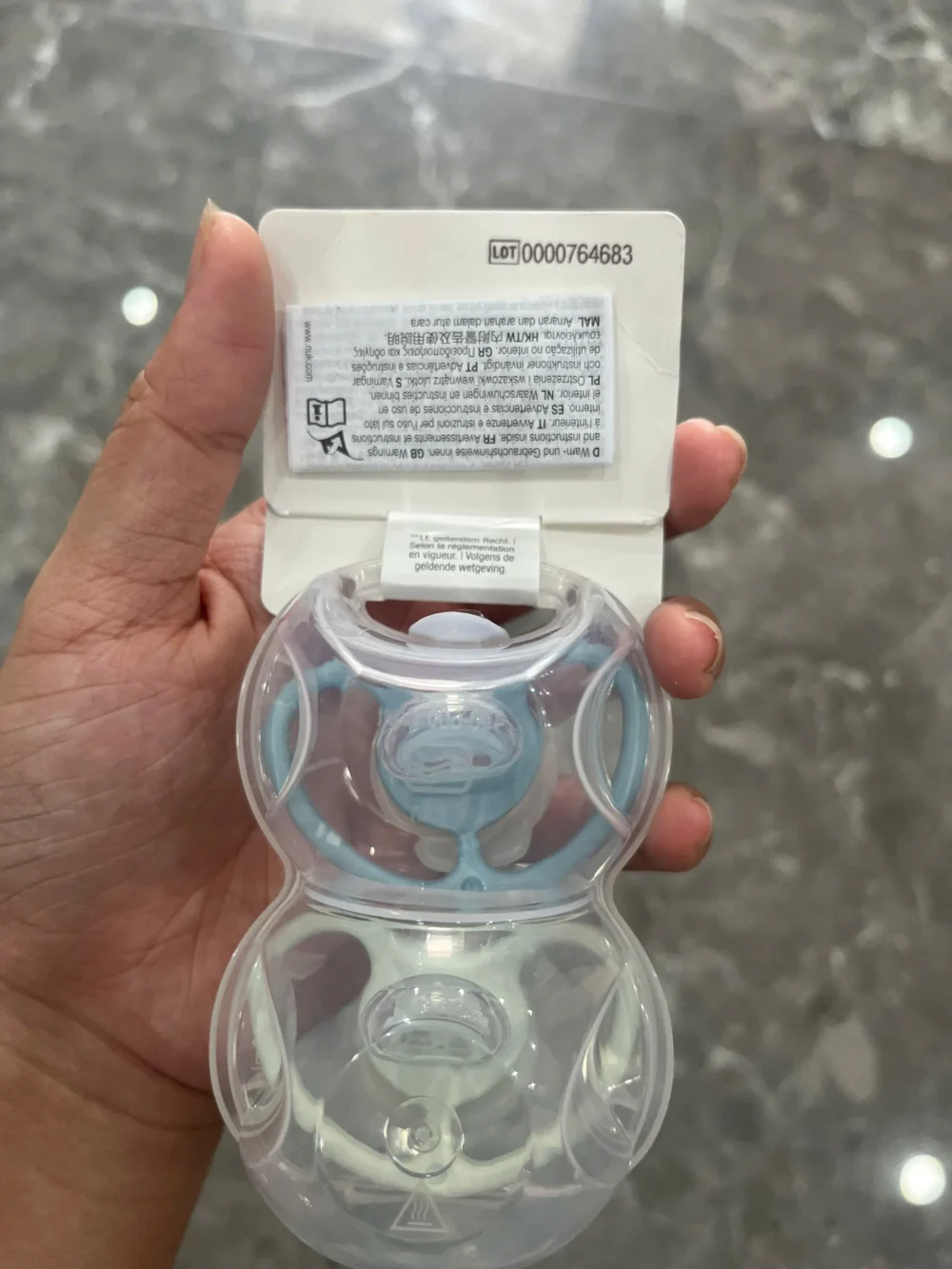 Set 2 ti giả Nuk Space night màu xanh/bạc hà, 2 chiếc kèm hộp đựng ( full box) NuK - Ảnh 6