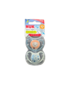 Set 2 ti giả Nuk Space night màu xanh/bạc hà, 2 chiếc kèm hộp đựng ( full box) NuK