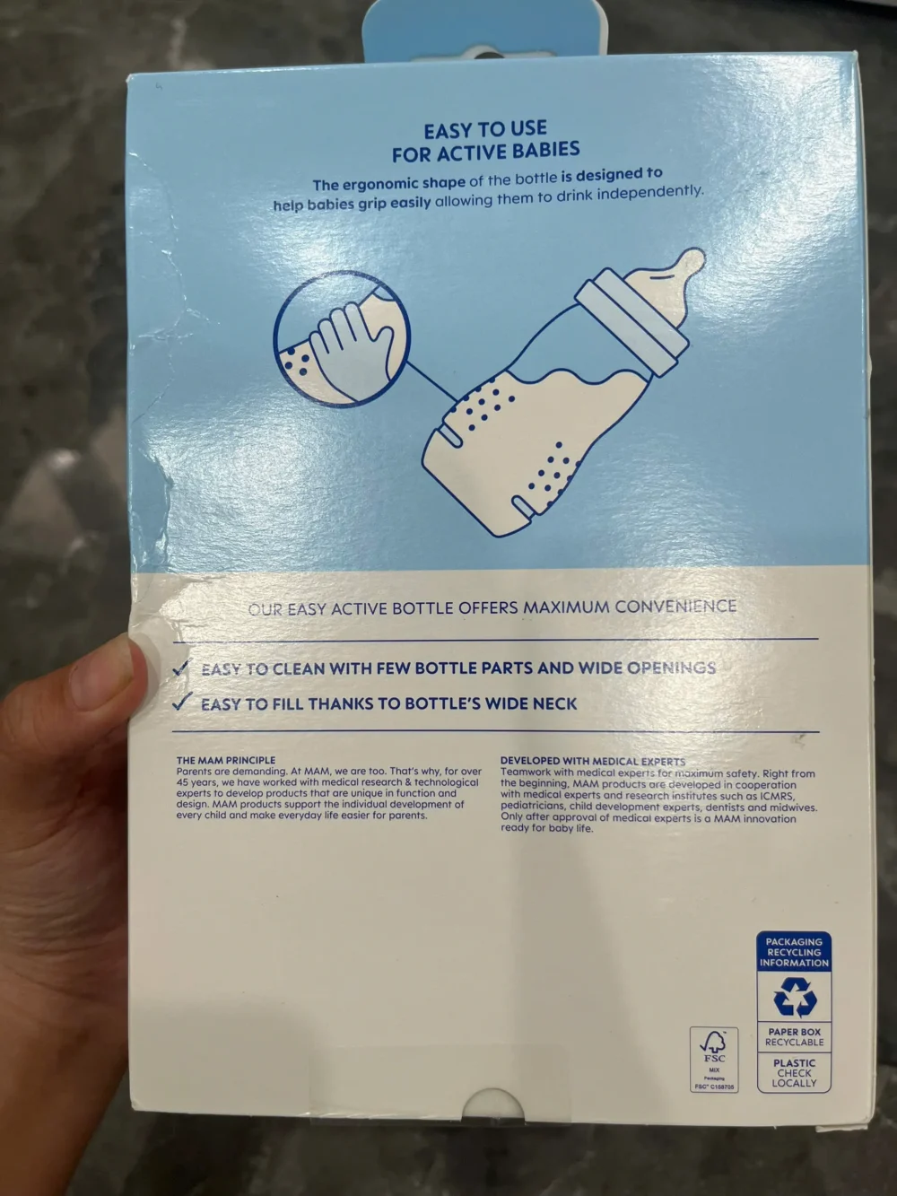 Set 2 bình sữa MAM Easy 330ml không chưa BPA kèm núm size 4m+ (full box) mam - Ảnh 9