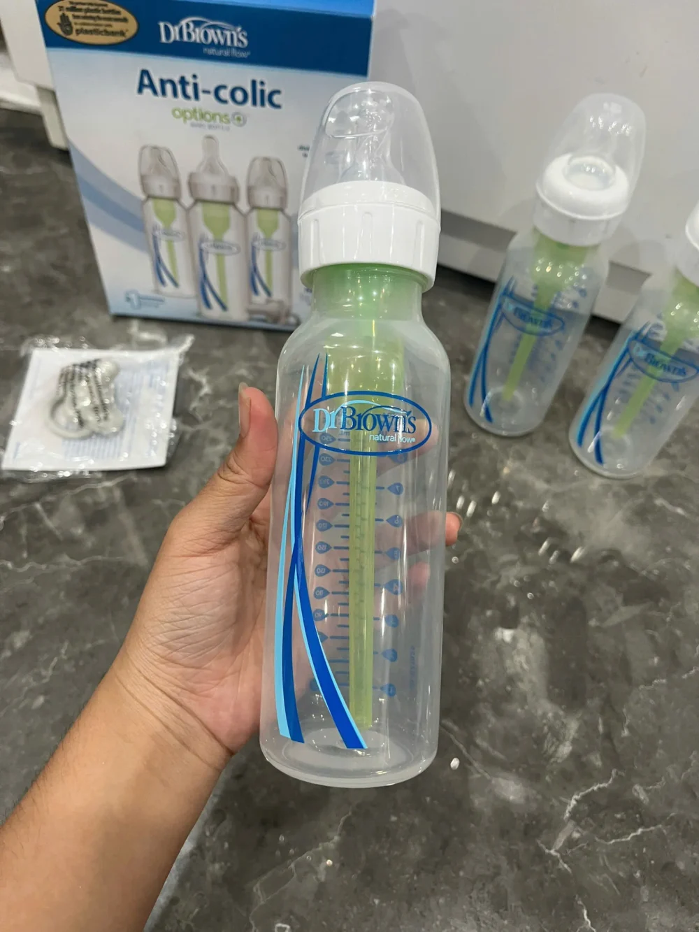 Set 3 bình sữa Dr. Brown's 250ml Anti Colic Options+ kèm núm sơ sinh ( full box) Dr. Brown’s - Ảnh 13
