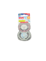 Set 2 ti giả Nuk Space night màu hồng/xanh, 2 chiếc kèm hộp đựng ( full box) NuK