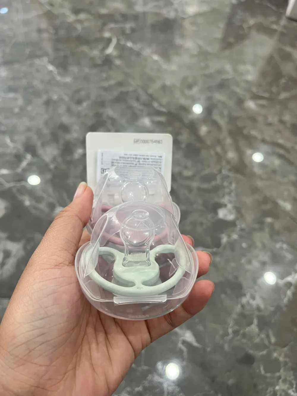 Set 2 ti giả Nuk Space night màu hồng/xanh, 2 chiếc kèm hộp đựng ( full box) NuK - Ảnh 8