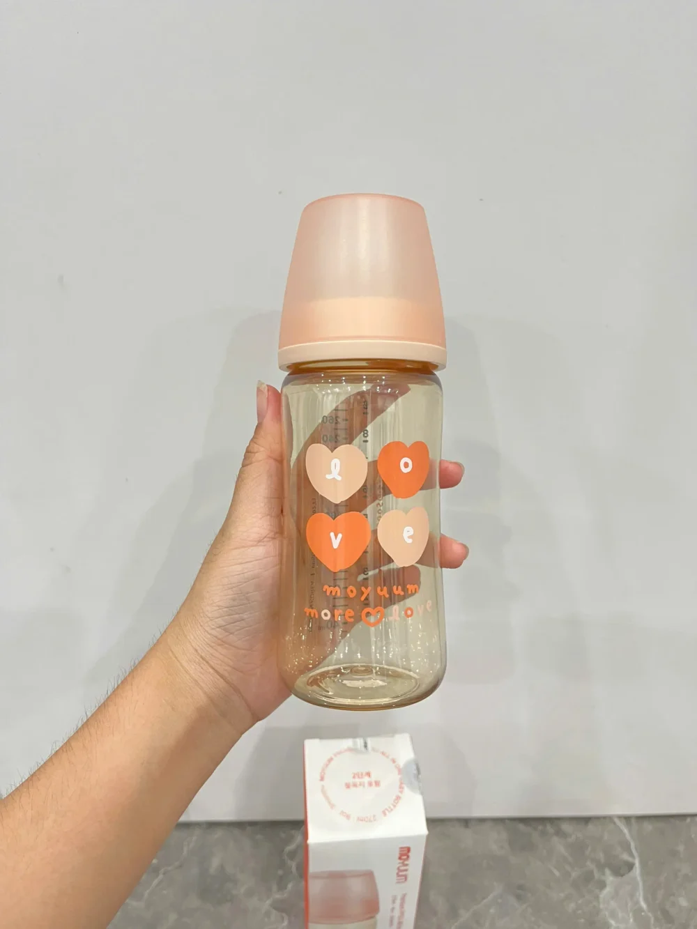 Bình sữa Moyuum PPSU mẫu tim đỏ 270ml kèm núm ( full box) Moyuum - Ảnh 3