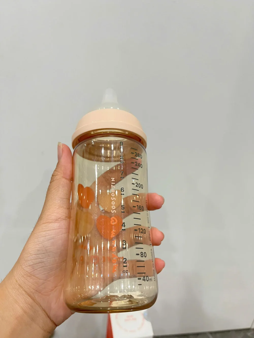 Bình sữa Moyuum PPSU mẫu tim đỏ 270ml kèm núm ( full box) Moyuum - Ảnh 6