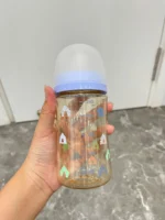 Bình Sữa Pigeon PPSU Plus 240ml hoạ tiết lều kèm núm (no box) pigeon - Ảnh 2