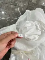 Đầm ren xoè phối lưới bodysuit đính nơ màu trắng (3 đến 6 tháng) No brand - Ảnh 3