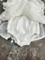 Đầm ren xoè phối lưới bodysuit đính nơ màu trắng (3 đến 6 tháng) No brand - Ảnh 7