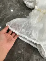 Đầm ren xoè phối lưới bodysuit đính nơ màu trắng (3 đến 6 tháng) No brand - Ảnh 9