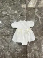 Đầm ren xoè phối lưới bodysuit đính nơ màu trắng (3 đến 6 tháng) No brand - Ảnh 13