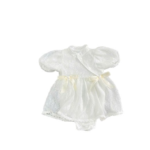 Đầm ren xoè phối lưới bodysuit đính nơ màu trắng (3 đến 6 tháng) No brand