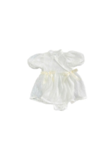 Đầm ren xoè phối lưới bodysuit đính nơ màu trắng (3 đến 6 tháng) No brand