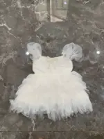 Đầm công chúa tay phồng cổ vuông màu trắng (9 đến 12 tháng) No brand - Ảnh 6