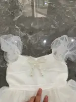 Đầm công chúa tay phồng cổ vuông màu trắng (9 đến 12 tháng) No brand - Ảnh 8