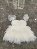 Đầm công chúa tay phồng cổ vuông màu trắng (9 đến 12 tháng) No brand - Ảnh 9