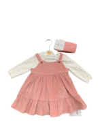 Set đầm yếm nhung tăm & bodysuit kèm tất George (3 đến 6 tháng) George baby