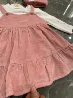 Set đầm yếm nhung tăm & bodysuit kèm tất George (3 đến 6 tháng) George baby - Ảnh 12