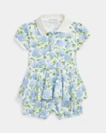 Bodysuit váy xoè Ralph Lauren polo cotton họa tiết hoa nhí xanh (12 tháng) Ralph Lauren - Ảnh 4