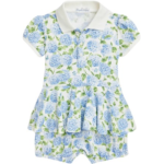 Bodysuit váy xoè Ralph Lauren polo cotton họa tiết hoa nhí xanh (12 tháng) Ralph Lauren