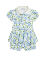 Bodysuit váy xoè Ralph Lauren polo cotton họa tiết hoa nhí xanh (12 tháng) Ralph Lauren