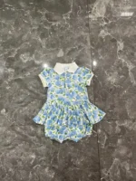 Bodysuit váy xoè Ralph Lauren polo cotton họa tiết hoa nhí xanh (12 tháng) Ralph Lauren - Ảnh 8