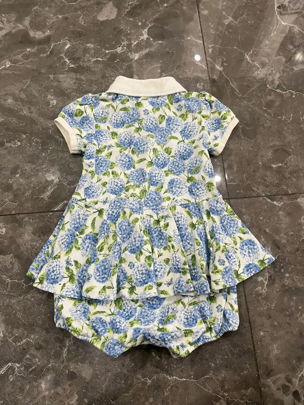 Bodysuit váy xoè Ralph Lauren polo cotton họa tiết hoa nhí xanh (12 tháng) Ralph Lauren - Ảnh 10