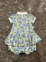Bodysuit váy xoè Ralph Lauren polo cotton họa tiết hoa nhí xanh (12 tháng) Ralph Lauren - Ảnh 10