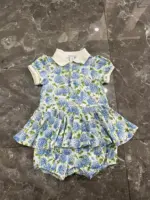 Bodysuit váy xoè Ralph Lauren polo cotton họa tiết hoa nhí xanh (12 tháng) Ralph Lauren - Ảnh 11